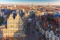 Aerial view of Ghent from Belfry, Belgium Royalty Free Stock Photo