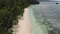 Aerial view with gib up of a stunning beach in a paradise island in Raja Ampat - Indonesia
