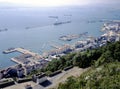 Aerial view of Gibraltar port Royalty Free Stock Photo