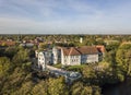 Aerial view of Gifhorn Castle in autumn Royalty Free Stock Photo