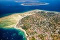 Aerial view of the 3 Gili Islands in Lombok, Indonesia Royalty Free Stock Photo
