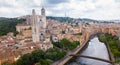 Aerial view of Girona Royalty Free Stock Photo