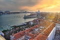 Aerial view of the Giudecca Canal in Venice, Italy Royalty Free Stock Photo