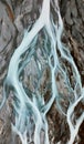 Aerial view glacier river in Norway abstract nature drone scenery background landscape