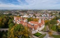 Aerial view of Glauchau Castle in Germany Royalty Free Stock Photo