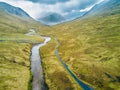 Aerial view of Glen Etive Royalty Free Stock Photo