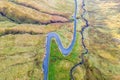 Aerial view from Glengesh Pass by Ardara, Donegal, Ireland Royalty Free Stock Photo
