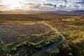 Aerial view from Glengesh Pass by Ardara, Donegal, Ireland Royalty Free Stock Photo