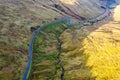 Aerial view from Glengesh Pass by Ardara, Donegal, Ireland Royalty Free Stock Photo