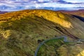 Aerial view from Glengesh Pass by Ardara, Donegal, Ireland Royalty Free Stock Photo