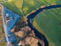 Aerial view of Glenties waste water sewage plant in County Donegal, Ireland