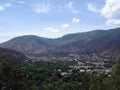 Aerial view of Glenwood Springs Town in the Colorado Mountains Royalty Free Stock Photo