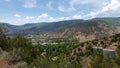 Aerial view of Glenwood Springs Town in the Colorado Mountains, USA Royalty Free Stock Photo