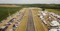 Aerial View Gliding Over the Dragstrip at Eddyville Raceway Park