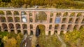 Aerial view on the Goeltzschtalbruecke in Netzschkau Vogtland Ge