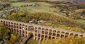 Aerial view on the Goeltzschtalbruecke in Netzschkau Vogtland Ge