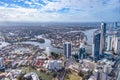 Gold Coast city and Nerang river. Royalty Free Stock Photo