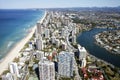 Aerial view of the Gold Coast Royalty Free Stock Photo