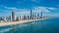 Aerial view of Gold Coast at sunrise, Queensland, Australia Royalty Free Stock Photo