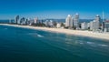 Aerial view of Gold Coast at sunrise, Queensland, Australia