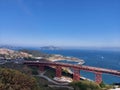 Aerial view of the Golden Gate Bridge and San Francisco Bay, California, USA Royalty Free Stock Photo