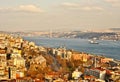 Aerial view of Golden Horn Bay, Istanbul Royalty Free Stock Photo