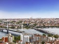 Aerial view of golden horn bay and Istanbul Royalty Free Stock Photo