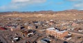 Aerial view of Goldfield Nevada mining town.