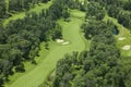 Aerial view of a golf course Royalty Free Stock Photo