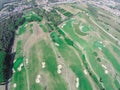 Aerial view golf course Royalty Free Stock Photo