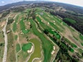 Aerial view golf course Royalty Free Stock Photo