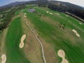 Aerial view golf course Royalty Free Stock Photo