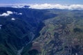 Aerial view of gorge and Cafres plain Royalty Free Stock Photo