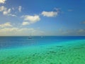 Aerial view of gorgeous tropical anchorage in the pacific Royalty Free Stock Photo