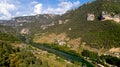 Aerial view of the Gorges du Tarn in Les Vignes, Lozere