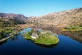 Aerial view of Gougane Barra National Park in County Cork, Ireland