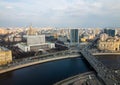 Aerial view of government building and city centre of Moscow Royalty Free Stock Photo