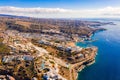 Aerial view of the Gran Canaria island near Amadores beach in Spain Royalty Free Stock Photo