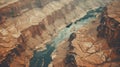 Aerial Photography Of A Majestic Water-filled Canyon