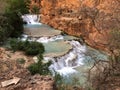 Aerial view of Grand canyon waterfall beaver falls Royalty Free Stock Photo