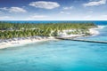 Aerial view of Grand Turk island Royalty Free Stock Photo