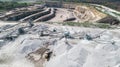 Aerial view of the granite quarry. Royalty Free Stock Photo