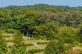 Aerial view of graveyard