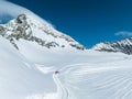 Aerial view of Great Aletsch Glacier, the largest glacier in the Alps and UNESCO heritage Royalty Free Stock Photo