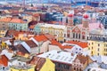 Aerial view of the Great Synagogue in Pilsen, Czech Republic Royalty Free Stock Photo