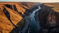 Aerial View Of Great White Arctic River: Zeiss Batis 18mm F28, Golden Light, Hopi Art