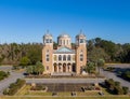 Aerial view of a Greek Orthodox Cathedral in Malbis, Alabama Royalty Free Stock Photo