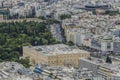 Aerial view greek parliament