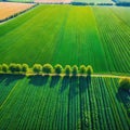 an aerial view of green german