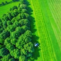 an aerial view of green german